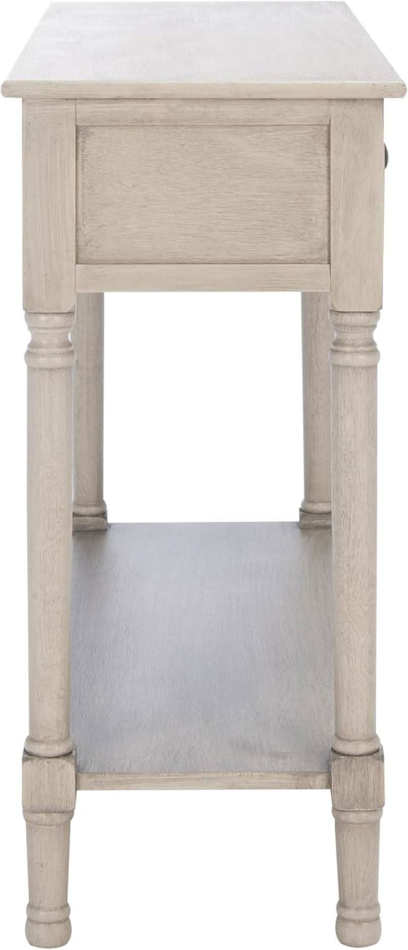 Greige Console Table With Two Drawers-3