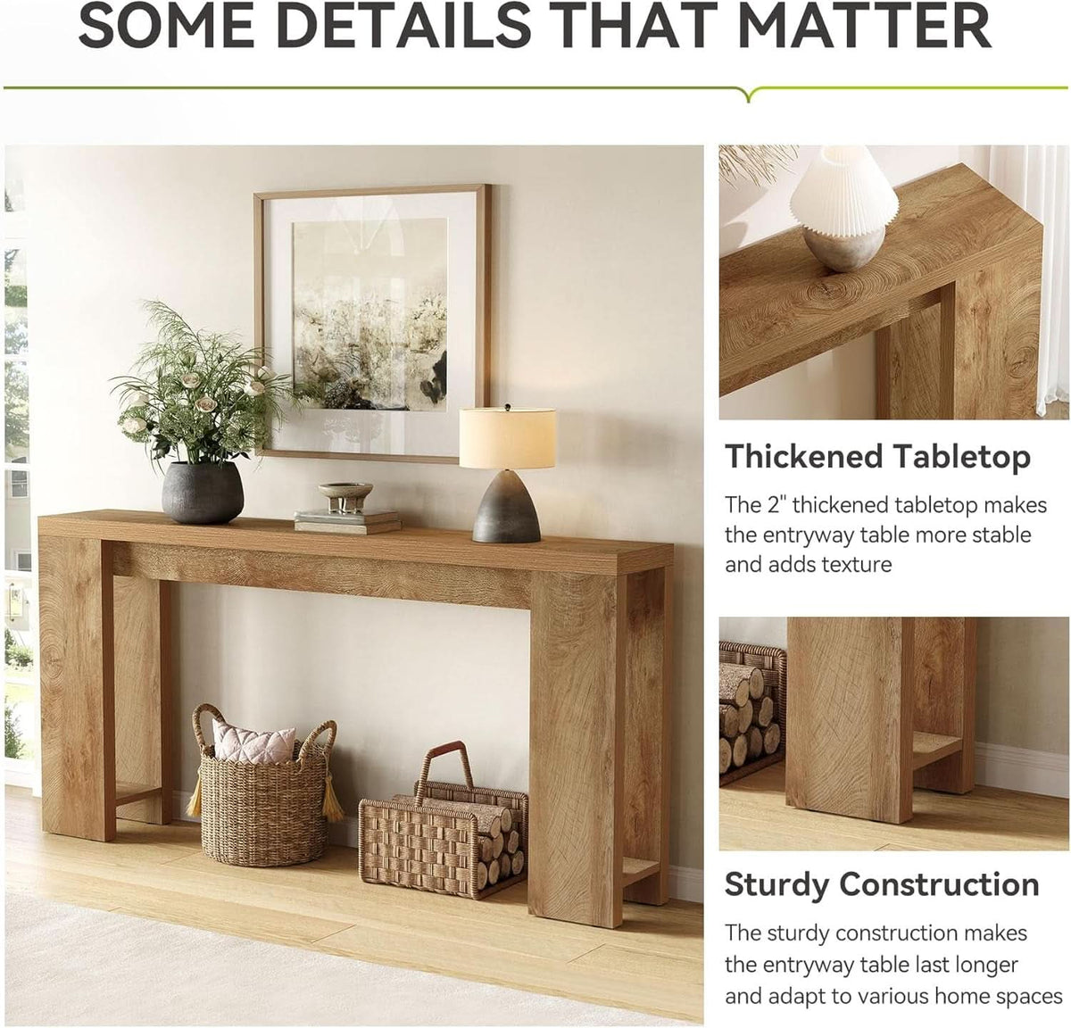 70.9 Inch Long Narrow Console Table Entryway Living Room-4